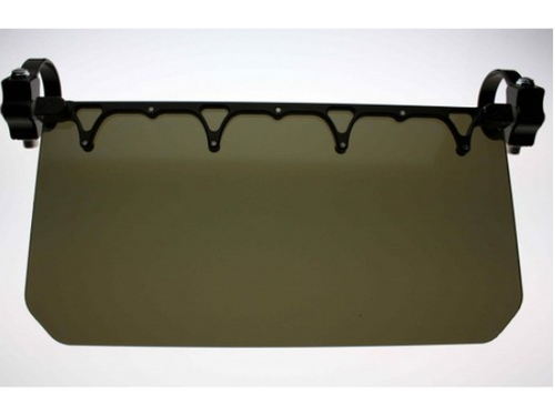 12” Wide Sun Visor - Solid Black Shield