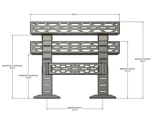 Universal Adjustable UTV Bed Rack | UTV HQ