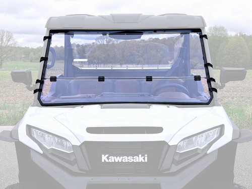 Kawasaki RIDGE Scratch Resistant Full Fold-Down Windshield