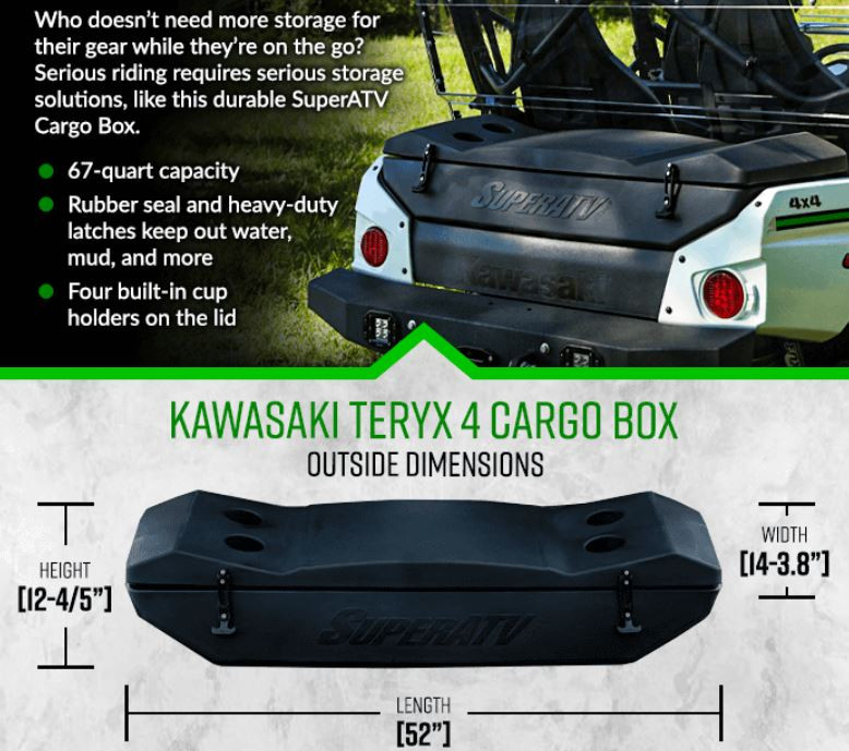 Kawasaki Teryx4 Rear Cargo Box UTV HQ
