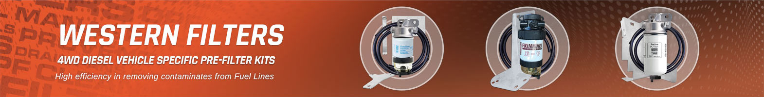 Automotive Filters - Western Filters Pre-Filter DUAL Bracket Kits - Donaldson Mann PreLine Fuel Manager
