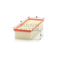 MANN Air Filter C35154 for VW Tiguan 2.0L 5N Petrol (2008-16) Golf 2.0L VI (2009-13)