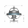 DT74E Thermostat 67mm Diam. 77C for VW DT74E Thermostat 67mm Diam. 77C for VW
