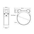 TTBS266-278P Tridon Stainless Steel T-Bolt Clamp (266mm to 278mm) Box of 5