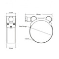 TTBS66-70P Tridon Stainless Steel T-Bolt Clamp (66mm to 70mm) Box of 10
