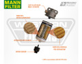 Ford Ranger Mazda BT50 2011-19 Everest 2015-18 PreLine Direction-Plus Diesel Pre-Filter Kit PL661DPK