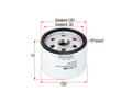 Sakura Full Flow Spin-on Oil Filter C-25180 Cross Ref: 15208-00Q0D