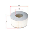 Sakura Air Filter FA-11423 for Toyota Hilux 1997-2005 3.4L VZ 2.7L RZ (A1397)