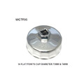 WCTF05 Cup Style Oil Filter Remover Wesfil Cooper 73-74mm - 14F (Cross Ref: )