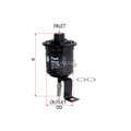 Sakura In-Line Fuel Filter FS-1143 Cross Ref: 23300-75100