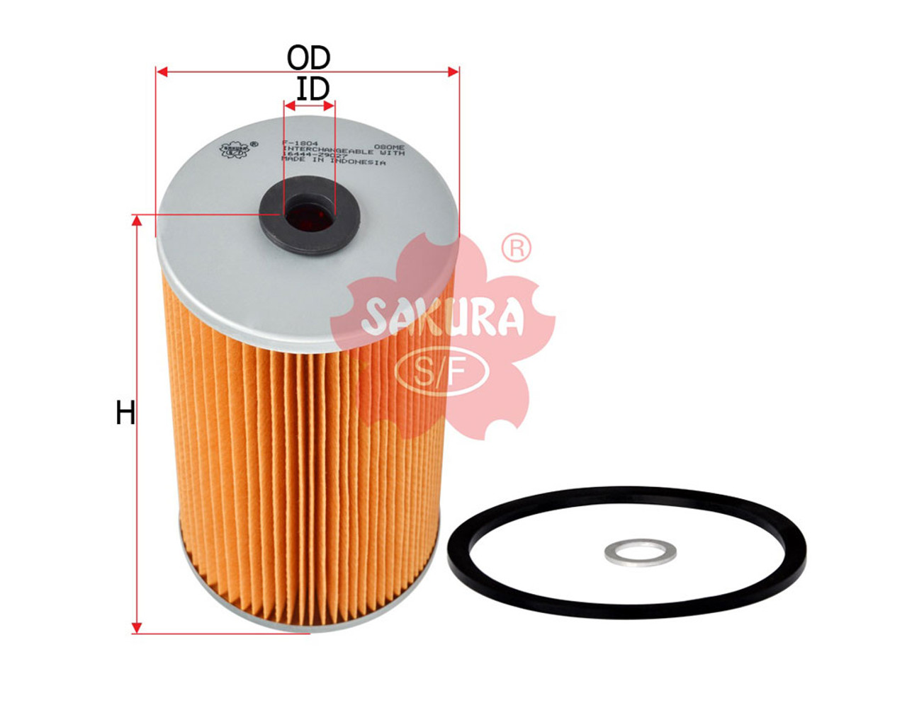 Sakura Fuel Filter Element F-1804 Equivalent to Nissan 16444