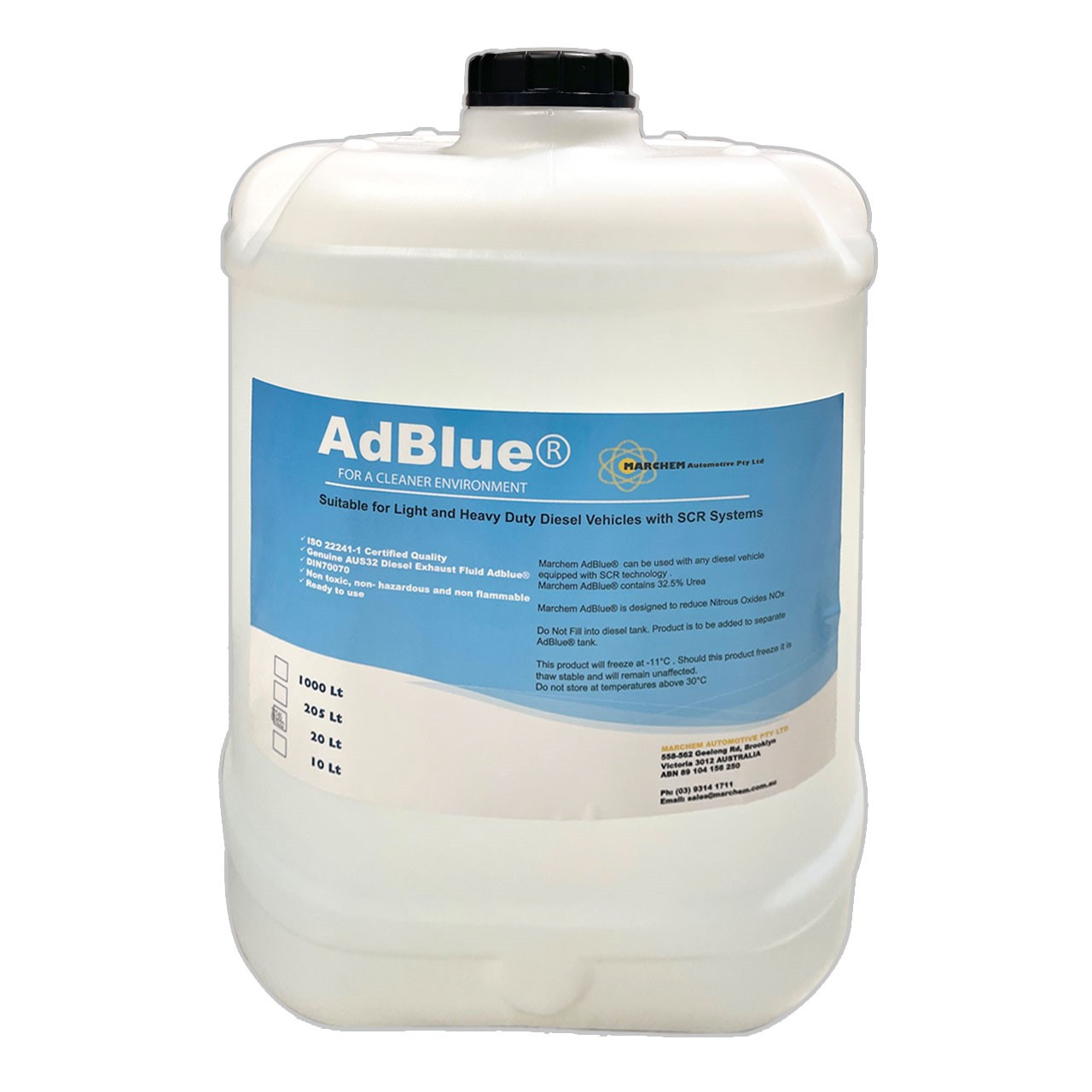 ADBLUE high purity urea solution 20 kg canister diesel exhaust additive  truck bus