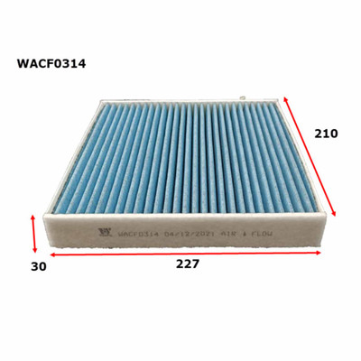 WACF0315 Cabin Filter for LDV