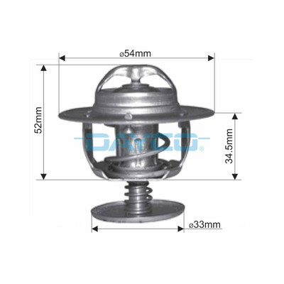 DT123A Thermostat 54mm Diam. 82C for Hyundai/Kia DT123A Thermostat 54mm Diam. 82C for Hyundai/Kia