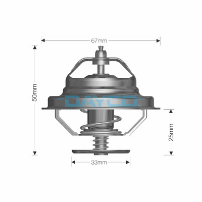 DT74E Thermostat 67mm Diam. 77C for VW