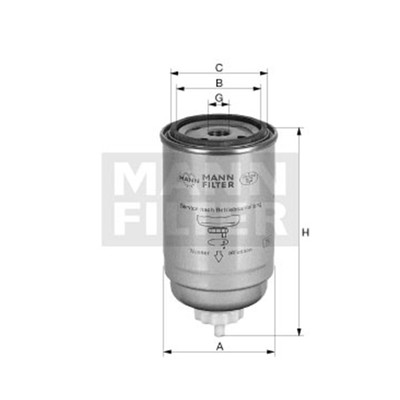 WK716/2X MANN Fuel Filter for JCB (J.C. BAMFORD) 400 Wheel Loader