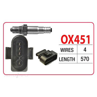 Oxygen Sensor OX451 for Mitsubishi 380 DB 3.8L 6G75 V6 175kW (Aug 2005-Apr 2008)