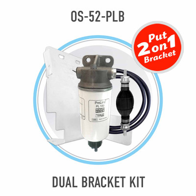 2023-on Toyota Landcruiser 70 Series 2.8L Turbo Diesel 4Cyl. GDJL79R 1GD-FTV Mann PreLine Pre-Filter DUAL Bracket Kit OS-52-PLB