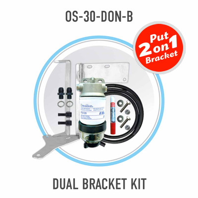 Toyota Landcruiser 70 Series 2007-22 Donaldson Pre-Filter DUAL Bracket Kit OS-30-DON-B