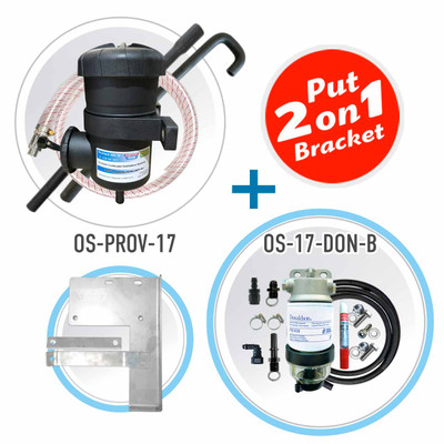 Nissan Navara 2015-21 2.3L ST NP300 4x4 YS23 Donaldson Pre-Filter DUAL Bracket Kit OS-17-DON-B