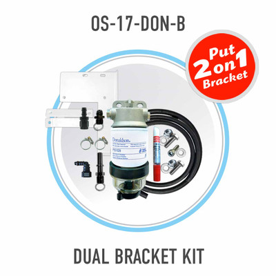 Nissan Navara 2015-21 2.3L ST NP300 4x4 YS23 Donaldson Pre-Filter DUAL Bracket Kit OS-17-DON-B