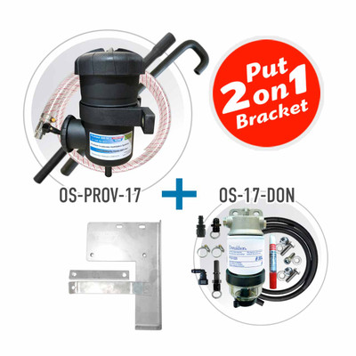 Nissan Navara 2015-21 2.3L ST NP300 4x4 YS23 Donaldson Pre-Filter DUAL Bracket Kit OS-17-DON-B