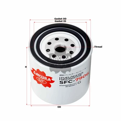 Sakura SFC-7906 Marine Fuel/Water Separator (Replaces Racor PFF5510)