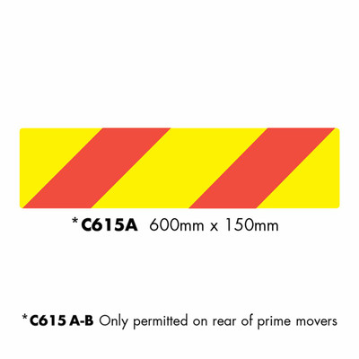 C615A Left Chevron Truck Marker (600x150mm)