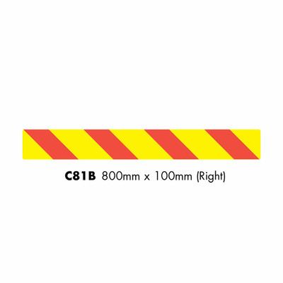 C81B Truck Marker Right Side Chevron (Aluminium Plate 100x 800mm)