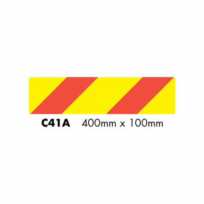 C41A Left Chevron Truck Marker (Alum.Plate 400x100mm)