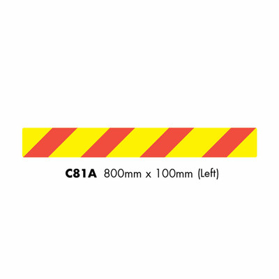 C81A Truck Marker Left Side - Chevron (Aluminium Plate 100x 800mm)
