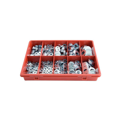 102.130 Flat Steel Washers Zinc Plated Imperial Metric 650 pieces - Jamec Pem Trade Pack