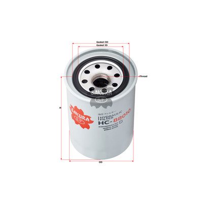 Sakura Hydraulic Filter HC-88010 Cross Ref: 67955-37710
