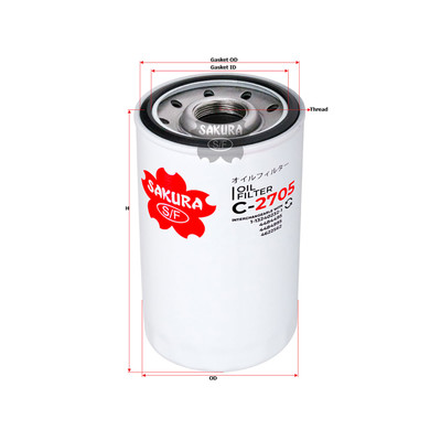 Sakura Spin-on Oil Filter C-2705 Cross Ref: 4484495