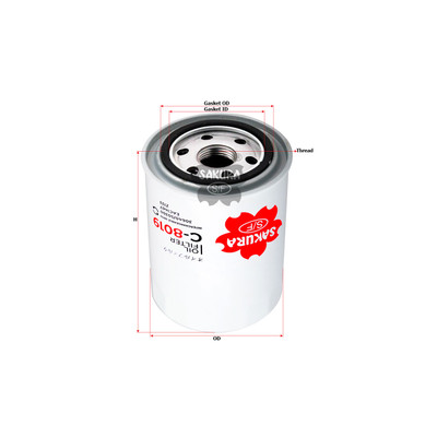 Sakura Full Flow Spin-on Oil Filter C-8019 Cross Ref: 0150-15-75.10