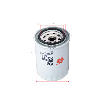 Sakura Full Flow Spin-on Oil Filter C-8022 Cross Ref: MD013661