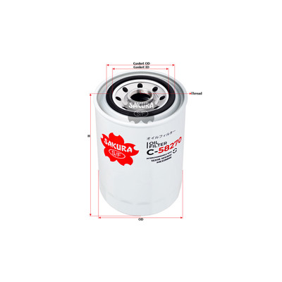 Sakura Full Flow Spin-on Oil Filter C-58270 Cross Ref: 15208-WK900 Sakura Full Flow Spin-on Oil Filter C-58270 Cross Ref: 15208-WK900