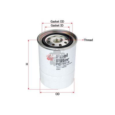 Sakura Spin-On Fuel Filter FC-1819 Cross Ref: 16403-34W00 Sakura Spin-On Fuel Filter FC-1819 Cross Ref: 16403-34W00