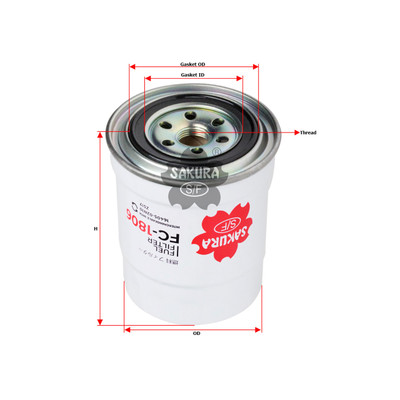 Sakura Spin-On Fuel Filter FC-1806 Cross Ref: 16405-02N10