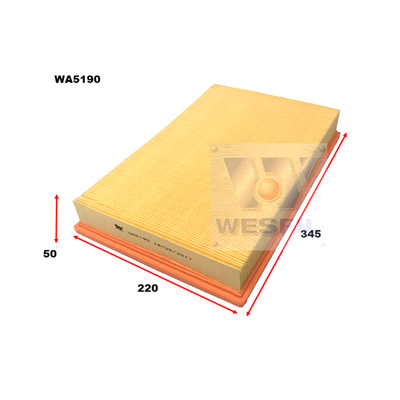WA5190 Wesfil Air Filter for Audi VW (Cross Ref: A1712)