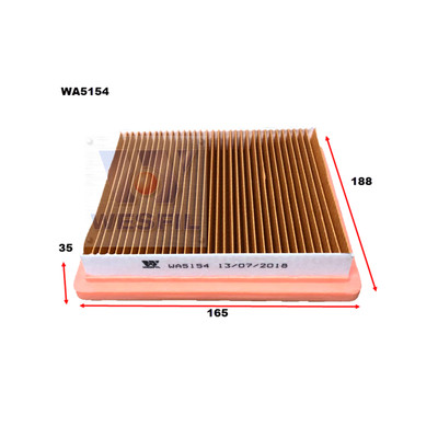 WA5154 Wesfil Air Filter for Ford (Cross Ref: PA7626)