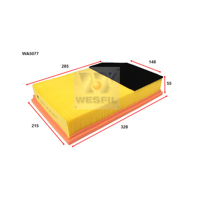 WA5077 Wesfil Air Filter for Volvo (Cross Ref: A1615 )
