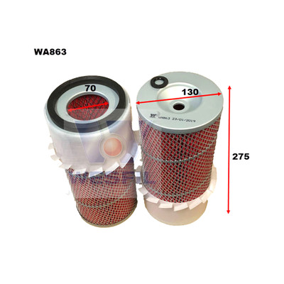WA863 Wesfil Air Filter for Mitsubishi (Cross Ref: HDA5667 / HDA5866)