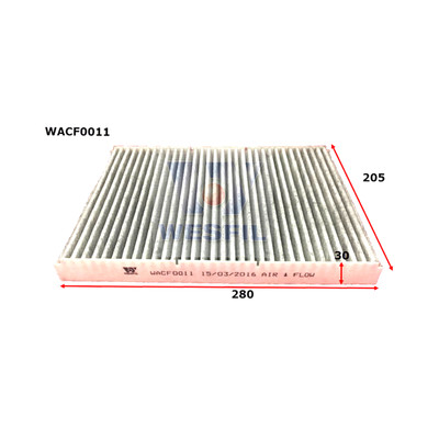 WACF0011 Wesfil Cabin Filter for Volkswagen (Cross Ref: ) WACF0011 Wesfil Cabin Filter for Volkswagen (Cross Ref: )