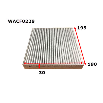 WACF0228 Wesfil Cabin Filter for Jaguar (Cross Ref: RCA391MS)