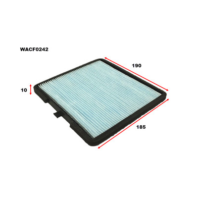 WACF0242 Wesfil Cabin Filter for KIA (Cross Ref: RCA351P) WACF0242 Wesfil Cabin Filter for KIA (Cross Ref: RCA351P)