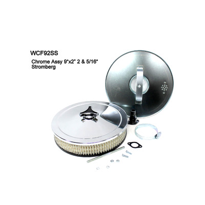 WCF92SS Wesfil Chrome Filter Assembly 9”x2”(Assy 25/16” Stromberg)