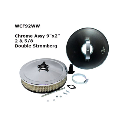 WCF92WW Wesfil Chrome Filter Assembly 9”X2”(Assy 25/8” Double STR)