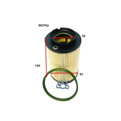 WCF92 Wesfil Cooper Diesel Fuel Filter for Audi VW (Cross Ref: R2622P)