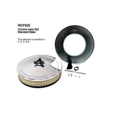 WCF92S Wesfil Chrome Filter Assembly 9”X2” Standard Base (Cross Ref: )